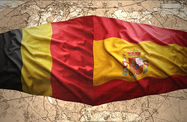 Belgien och Spanien — Stockfoto