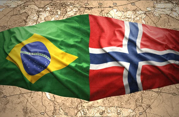 Норвегія та Бразилії — стокове фото