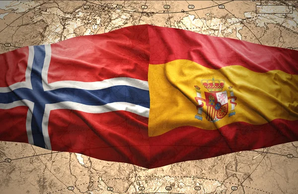 Norge och Spanien — Stockfoto