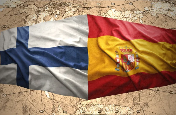 Finland och Spanien — Stockfoto