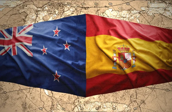 Nya Zeeland och Spanien — Stockfoto
