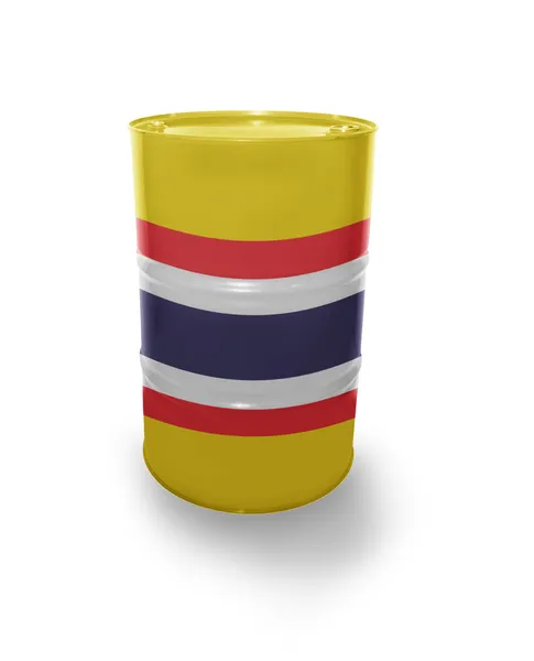 Fass mit thailändischer Flagge — Stockfoto