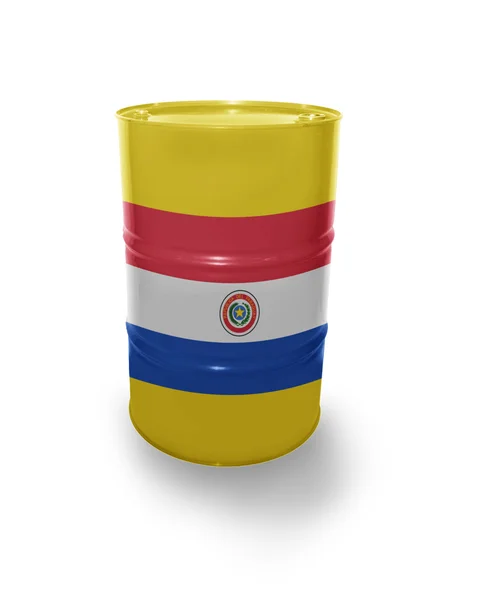 Barrel with Paraguayan flag — Stock Photo, Image