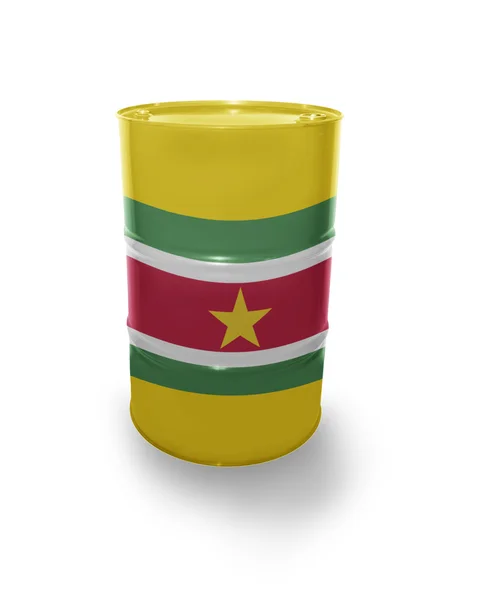 Barel s surinamských vlajky — Stock fotografie
