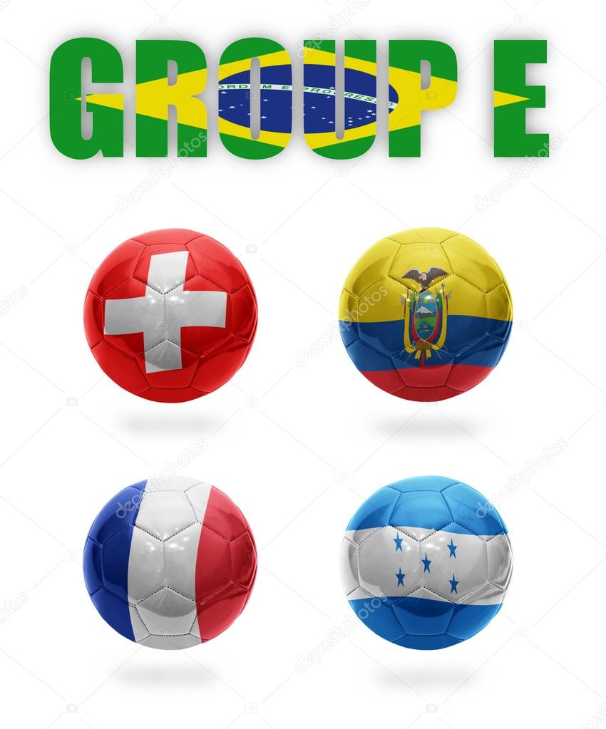 Brazil. Group E. Realistic Football balls