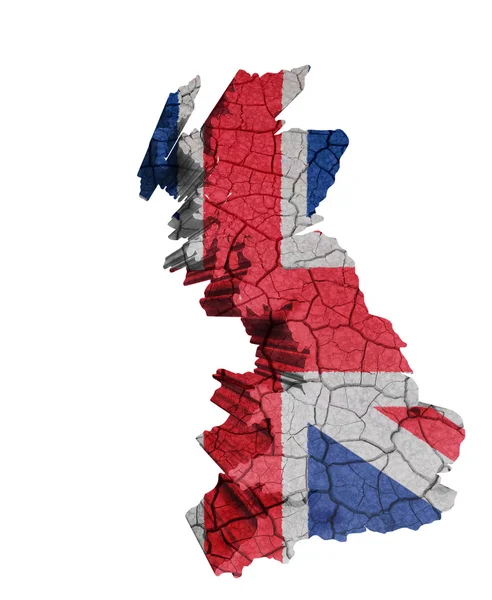 Mapa britânico — Fotografia de Stock