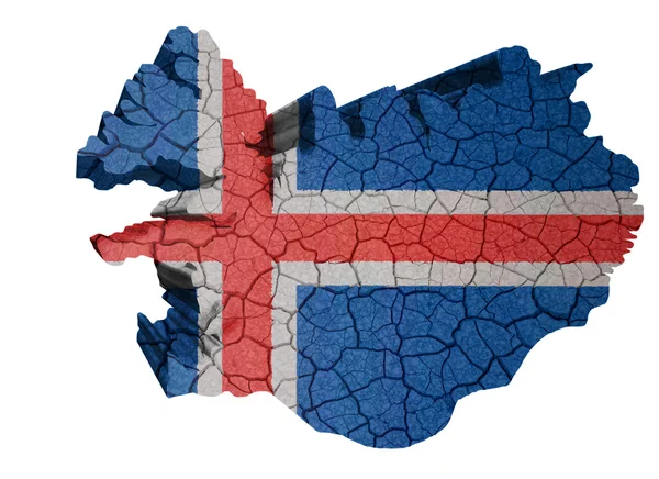 Island karta — Stockfoto
