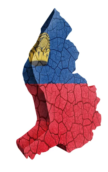 Liechtenstein kaart — Stockfoto