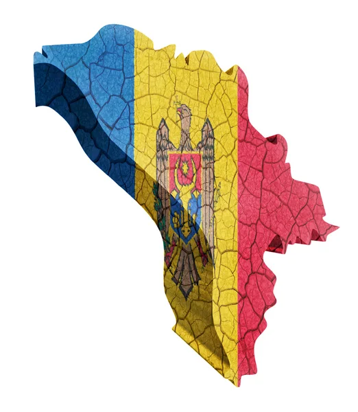 Mapa moldaviano — Fotografia de Stock