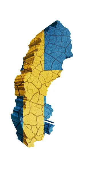 瑞典地图 — 图库照片