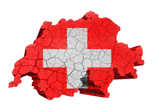 Швейцарская карта — стоковое фото