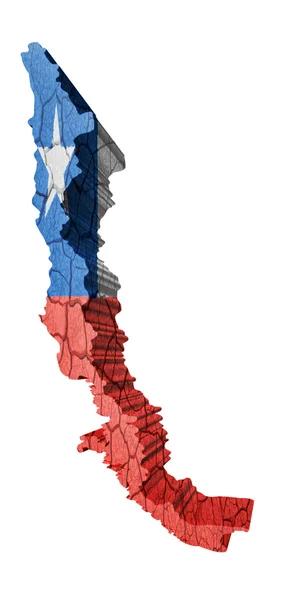 Mapa chilijskie — Zdjęcie stockowe