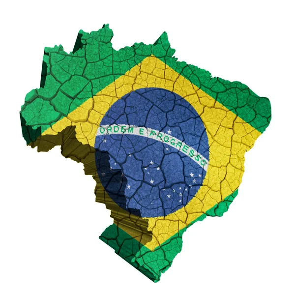 Brazylijski mapę — Zdjęcie stockowe