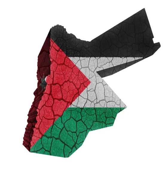 Jordan Map — Stock Photo, Image