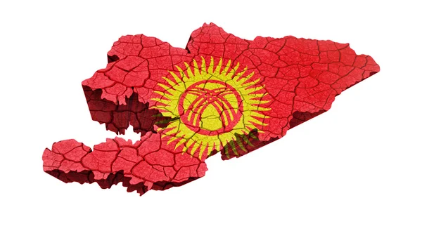 Mapa do Quirguistão — Fotografia de Stock