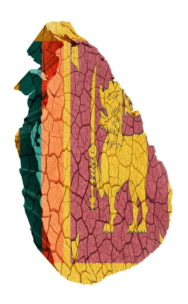 Sri Lanka Mapa — Fotografia de Stock