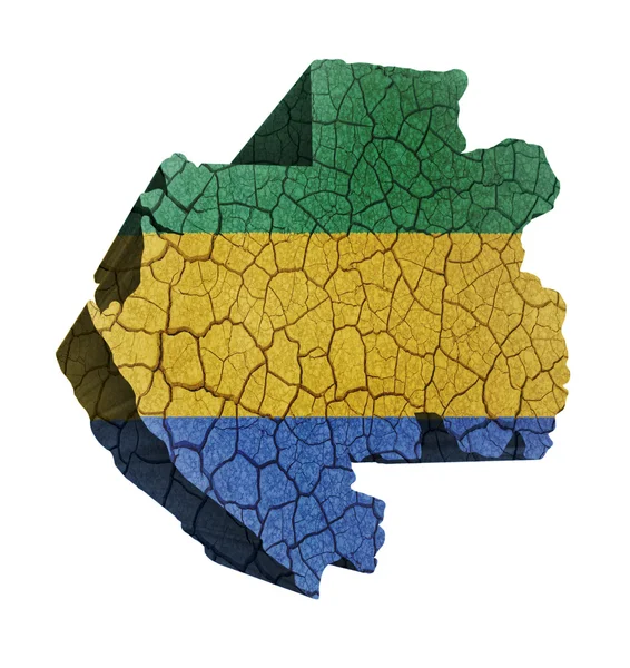 La carte de Gabon — Photo