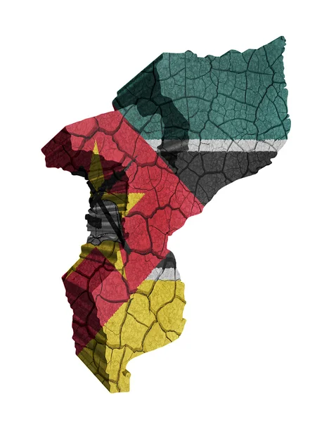 La mappa di mozambique — Foto Stock