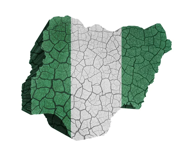 La mappa di Nigeria — Foto Stock