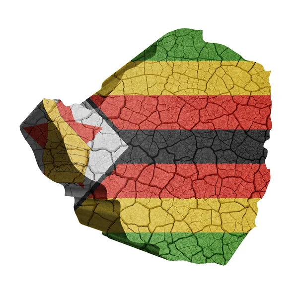 Mapa zimbabwe — Zdjęcie stockowe