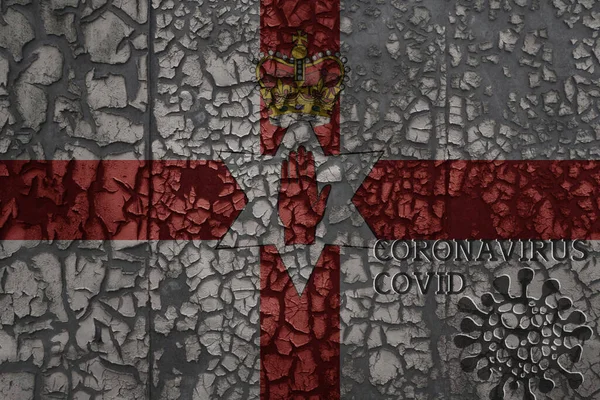 Flagge Von Nordirland Auf Einer Alten Rostigen Wand Aus Metall — Stockfoto