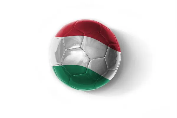 Realistic Football Ball Colorfull National Flag Hungary White Background Illustration — Stock Photo, Image