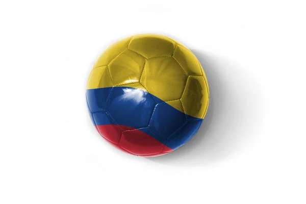 Realistic Football Ball Colorfull National Flag Colombia White Background Illustration — Stock Photo, Image