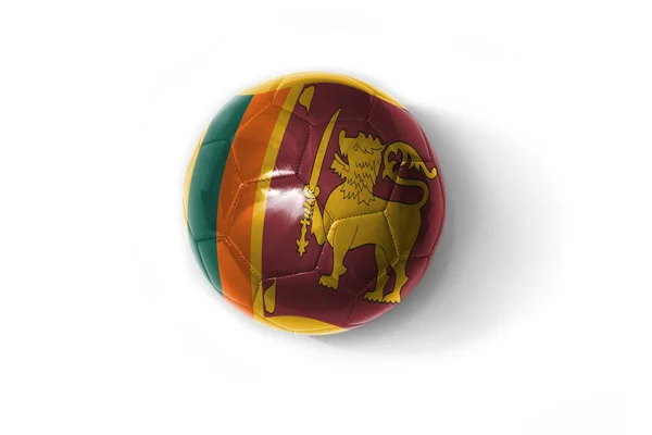 Realistic Football Ball Colorfull National Flag Sri Lanka White Background — Stock Photo, Image