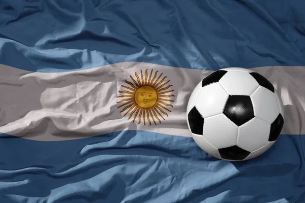 Foto De Stock Uruguay Bandera Y Fútbol Bola Objetivo Neto, Libre De  Derechos