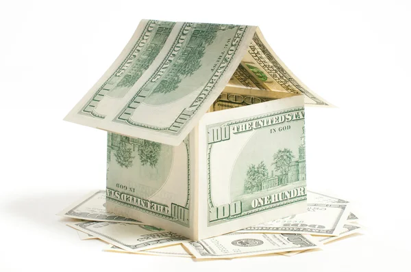 House of one hundred dollar bills — Stock Photo, Image