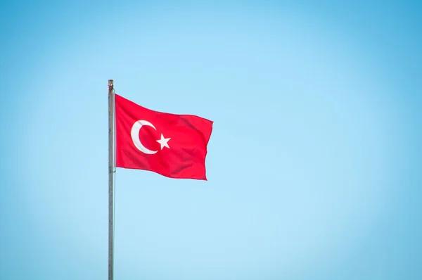 Turecko. Vlajka země je národní symbol — Stock fotografie