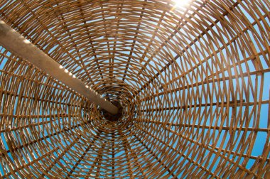 arka plan, hasır rattan şemsiye