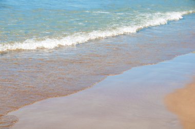 Sunset akşam dalga deniz ufukta