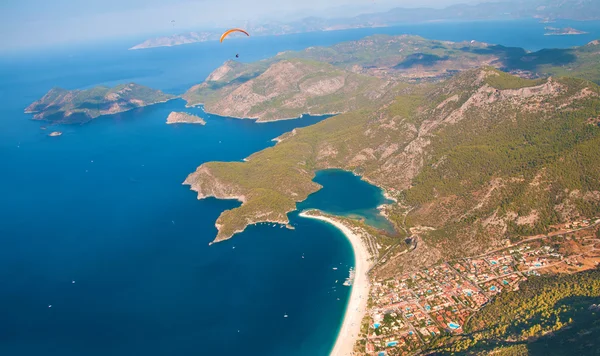 Panoramic bird's-eye view on Turkey, Oludeniz, Mediterranean — Stock Photo, Image