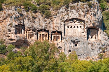 Türk Likya mezar - dağlarda antik mezarlar