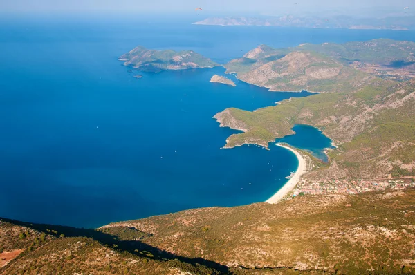 Panoramic bird's-eye view on Turkey, Oludeniz, Mediterranean — Stock Photo, Image