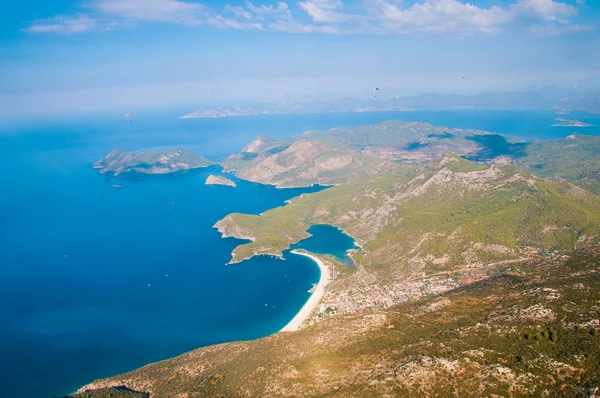 Panoramic bird's-eye view on Turkey, Oludeniz, Mediterranean — Stock Photo, Image
