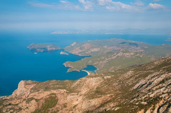 Panoramic bird's-eye view on Turkey, Oludeniz, Mediterranean — Stock Photo, Image