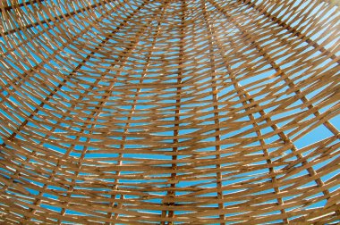 arka plan, hasır rattan şemsiye