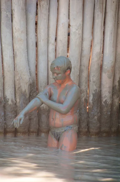 Dead Sea Mud bath Treatment — Stock Photo, Image