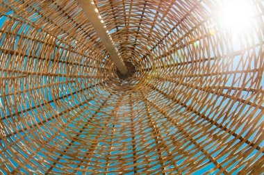 arka plan, hasır rattan şemsiye