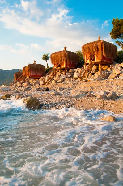 Bungalovy u moře v Turecku, fethiye — Stock fotografie