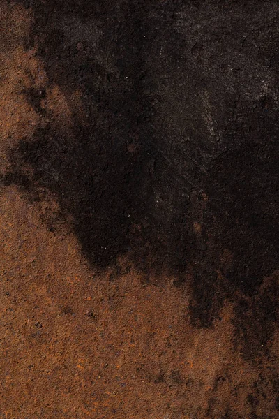 Rusty Brown Stained Background Old Grungy Iron Surface High Quality — Photo