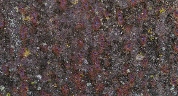 Superfície Ferro Pintada Com Uma Grande Mancha Enferrujada Preta Corrosão — Fotografia de Stock
