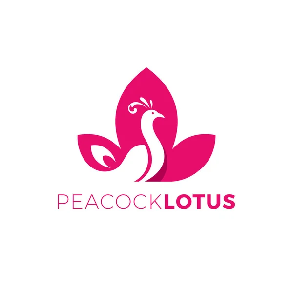 Tavuskuşu Kombine Lotus Logo Vektörü, yoga veya şirket tasarımı için uygun