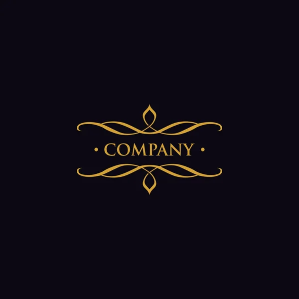 Vetor Ornamento Casamento Amor Floral Vintage Motif Logo —  Vetores de Stock