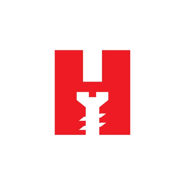 H标志建筑简单 简单的设计 — 图库矢量图片
