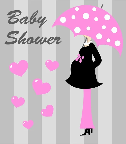 Baby shower girl — Stock Vector