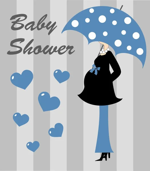 Menino chuveiro bebê —  Vetores de Stock