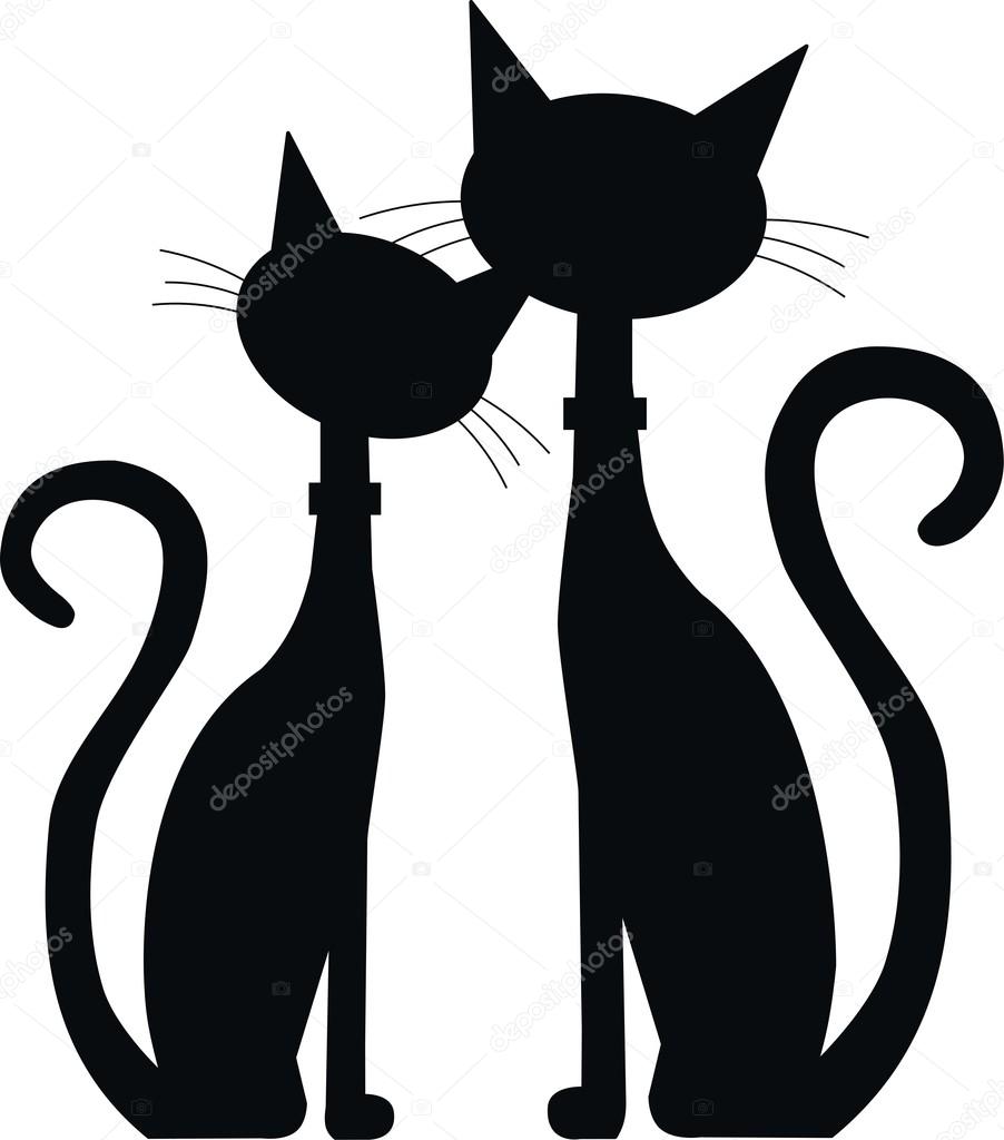 Silhouette Chat Images Vectorielles Silhouette Chat Vecteurs Libres De Droits Depositphotos